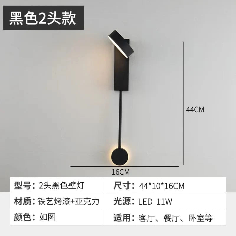 Applique murale LED - Style nordique moderne et minimaliste | Marco Lucetti 2 noirs