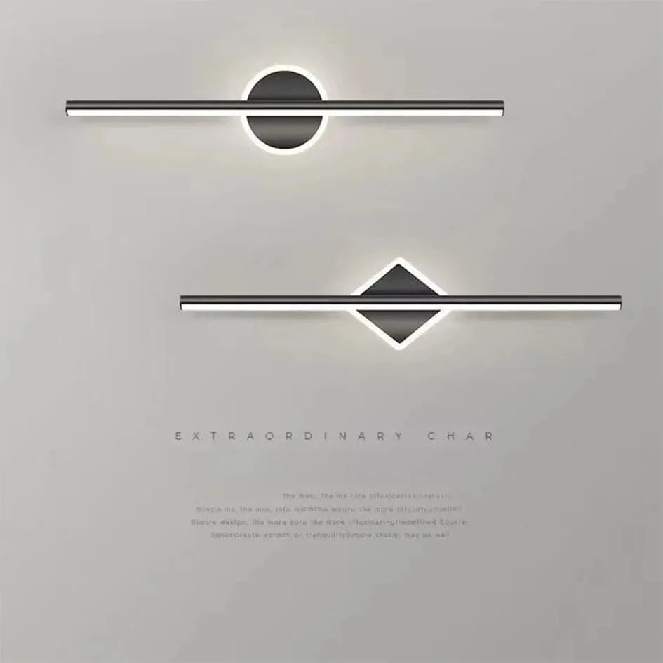 Applique murale LED suspendue - Édition Dorée | Marco Lucetti Carré / 40CM / Blanc chaud (2700-3500K) | noir