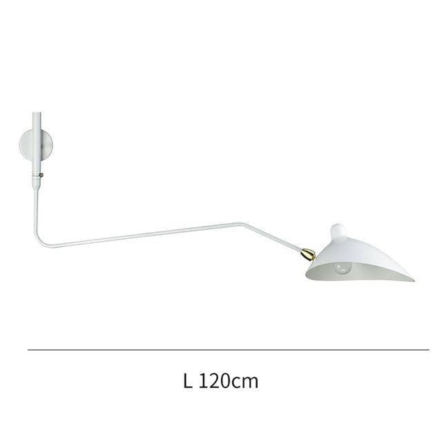 Applique murale LED Swing Retro | Marco Lucetti Blanc - 120cm - 1 lampe