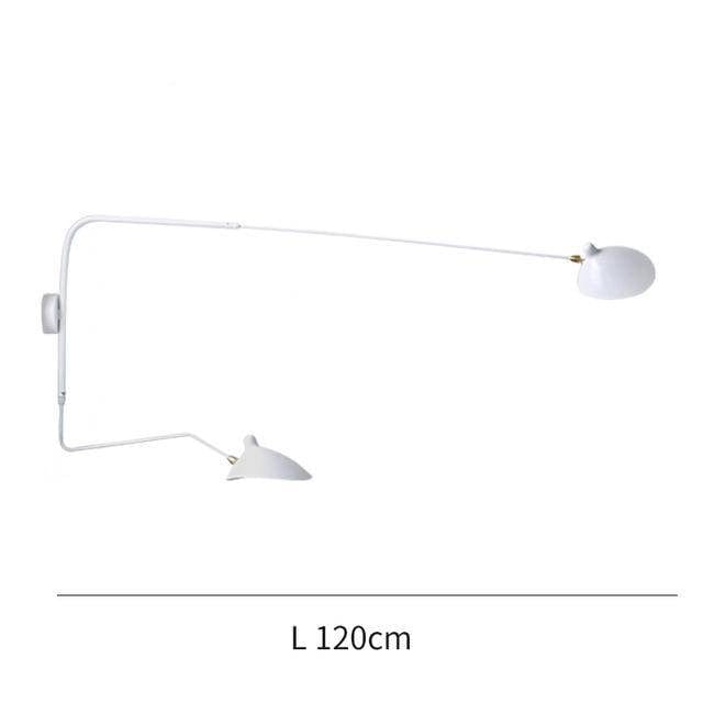 Applique murale LED Swing Retro | Marco Lucetti Blanc - 120cm - 2 lampes