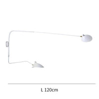 Applique murale LED Swing Retro | Marco Lucetti Blanc - 120cm - 2 lampes
