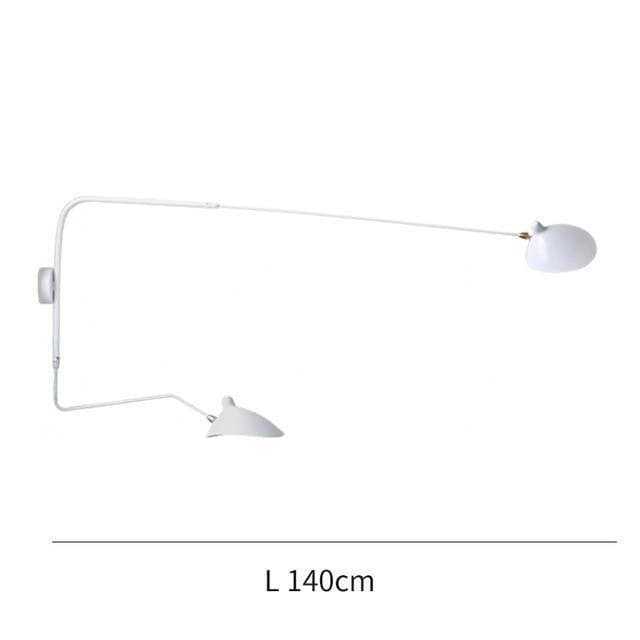 Applique murale LED Swing Retro | Marco Lucetti Blanc - 140cm - 2 lampes
