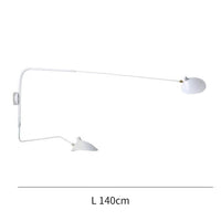 Applique murale LED Swing Retro | Marco Lucetti Blanc - 140cm - 2 lampes
