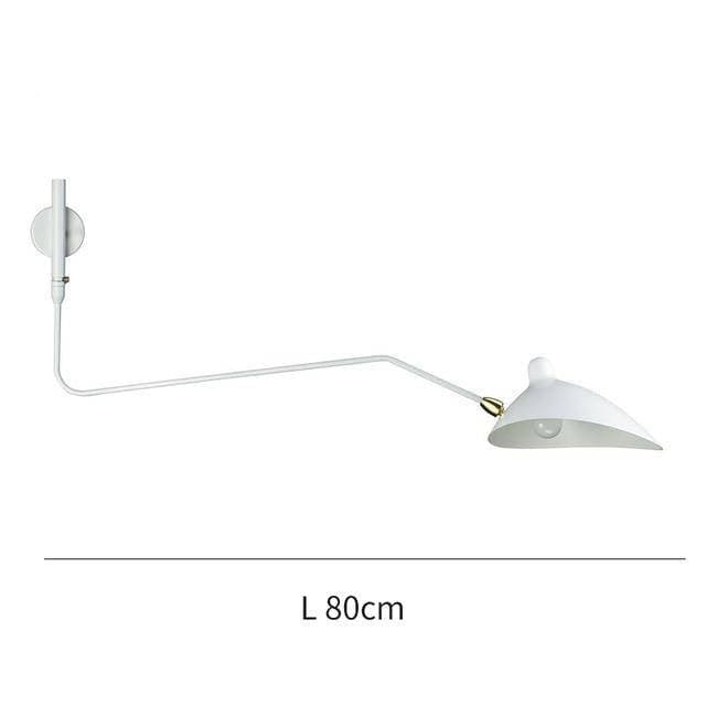 Applique murale LED Swing Retro | Marco Lucetti Blanc - 80cm - 1 lampe