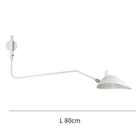 Applique murale LED Swing Retro | Marco Lucetti Blanc - 80cm - 1 lampe