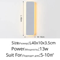 Applique murale LED tactile - Idéale pour chambre et escalier | Marco Lucetti Blanc 40x10x3,5cm / 3 couleurs 2700-7000K)