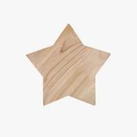 Applique murale LED étoile en bois - Design artistique asiatique modernisé