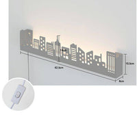 Applique murale LED urbaine scandinave, noir ou blanc | Marco Lucetti