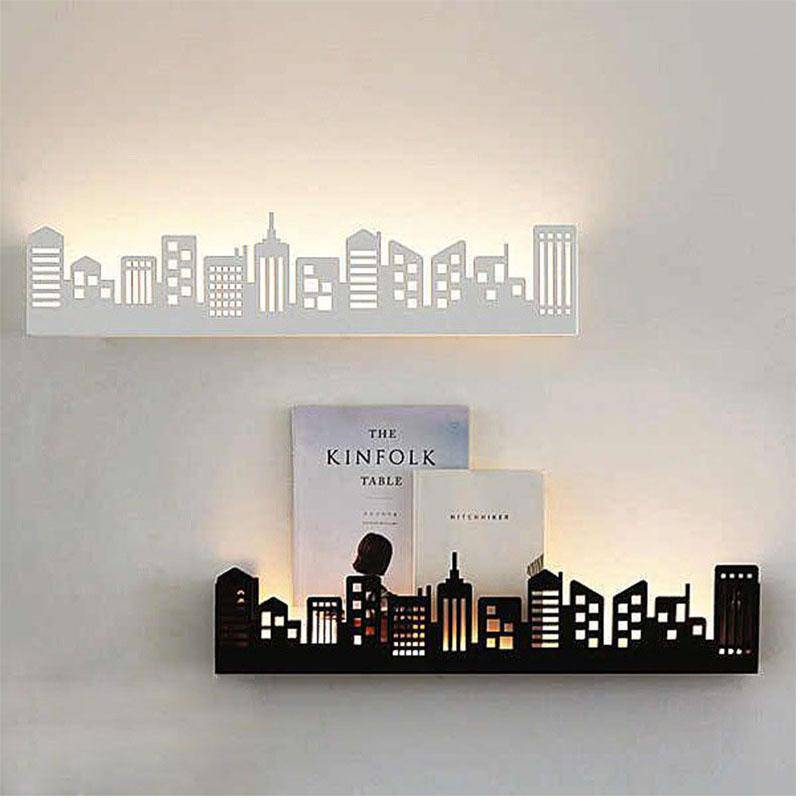 Applique murale LED urbaine scandinave, noir ou blanc | Marco Lucetti