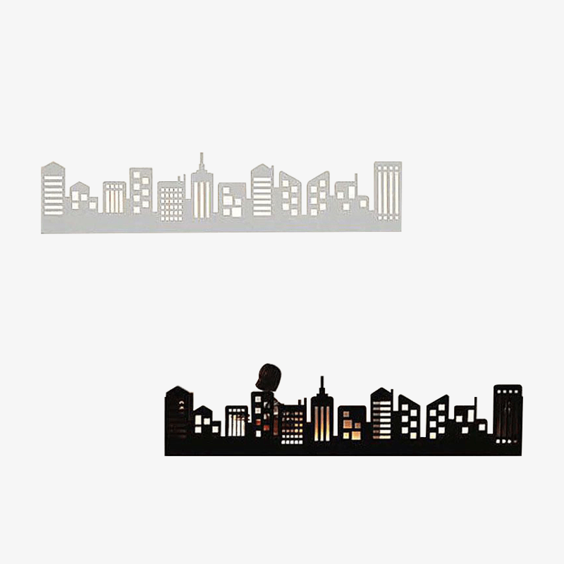 Applique murale LED urbaine scandinave, noir ou blanc | Marco Lucetti