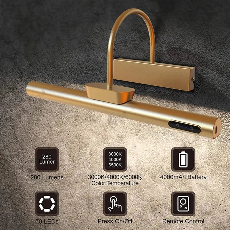 Applique murale LED USB Dorée au design moderne | Marco Lucetti