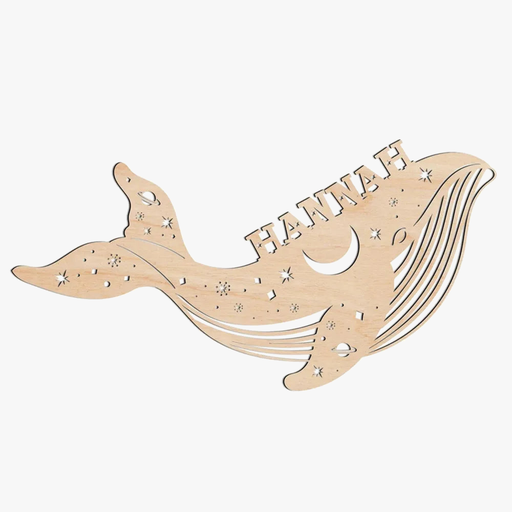 Applique murale LED USB personnalisée "Whale Glow"
