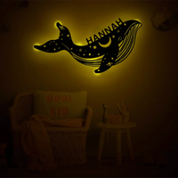 Applique murale LED USB personnalisée "Whale Glow" | Marco Lucetti