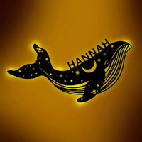 Applique murale LED USB personnalisée "Whale Glow" | Marco Lucetti