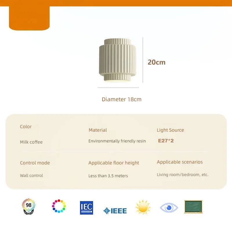 Applique murale LED Vent Crème - Éclairage Intérieur | Marco Lucetti