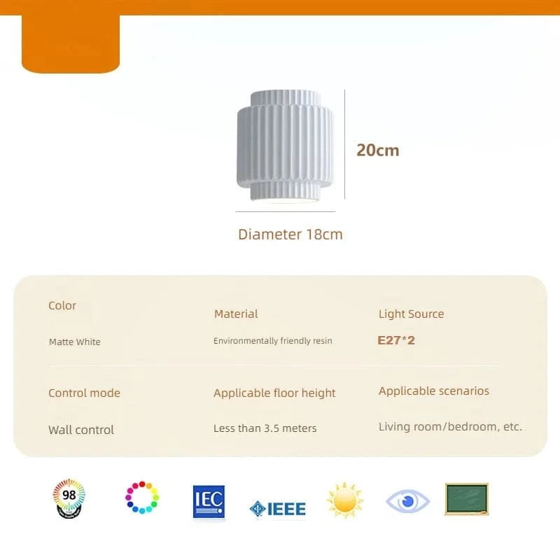 Applique murale LED Vent Crème - Éclairage Intérieur | Marco Lucetti D / Blanc froid (6000K)