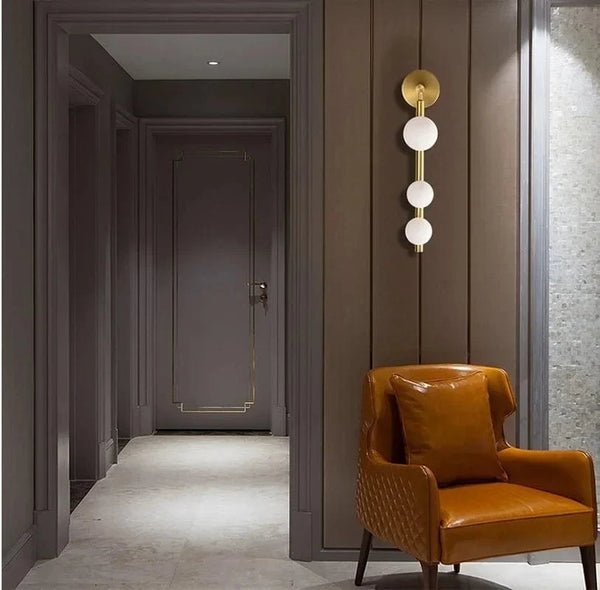 Applique Murale LED Verre Blanc Maison Salon Or/Noir Boutique - G9 Ampoule Chambre Luminaire | Marco Lucetti