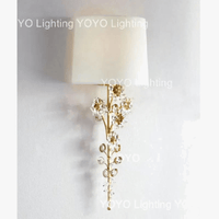 Applique murale LED vintage avec grand abat-jour en cristal de qualité supérieure | Marco Lucetti