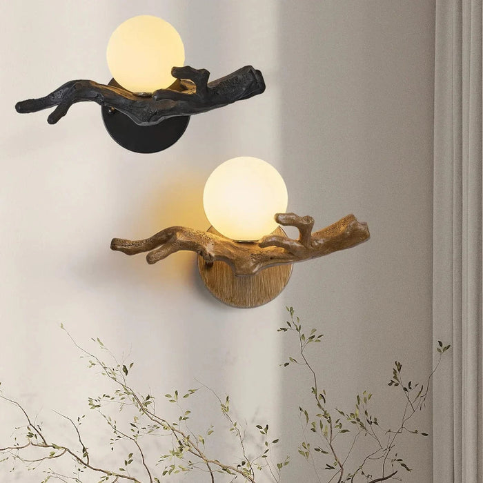 Applique murale LED Vintage Branche d'Arbre en Résine | Marco Lucetti