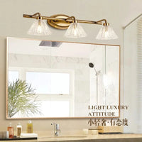 Applique murale LED Vintage Bronze clair 2 têtes 4 têtes - Pour salle de bain et miroir | Marco Lucetti