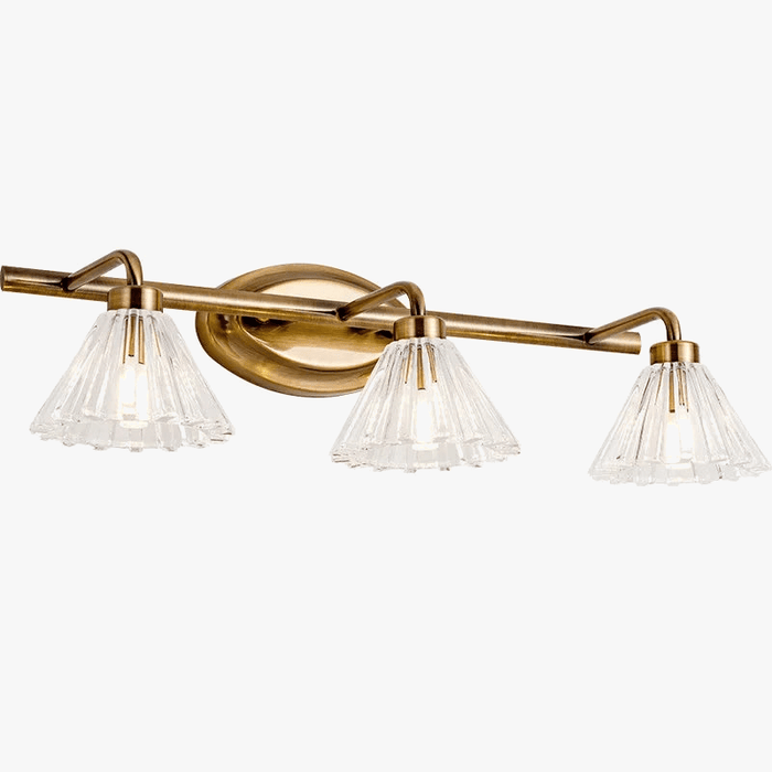 Applique murale LED Vintage Bronze clair 2 têtes 4 têtes - Pour salle de bain et miroir | Marco Lucetti