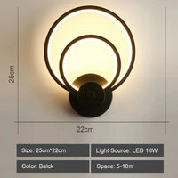 Applique murale LED Vintage et Moderne en fer | Marco Lucetti Noir / Blanc chaud (2700-3500K)