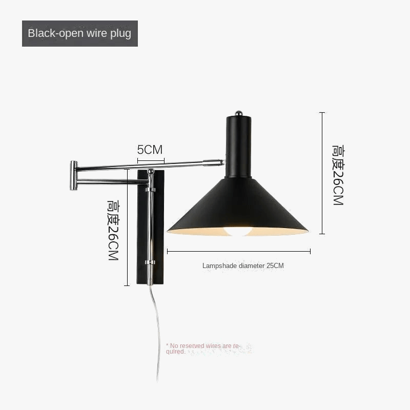 Applique Murale LED Vintage Rotative Pliante pour Hôtel de Luxe | Marco Lucetti