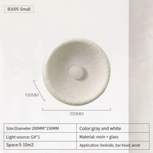 Applique Murale LED Vintage Wabi Sabi en Résine et Verre Décorative - Édition Limitée | Marco Lucetti