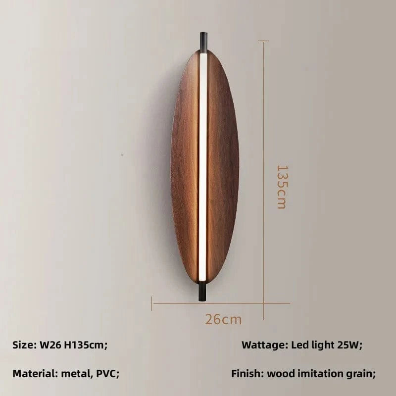 Applique Murale LED Wabi Sabi en Bois Minimaliste Japonais | Marco Lucetti Applique L / Lumière neutre 4200K