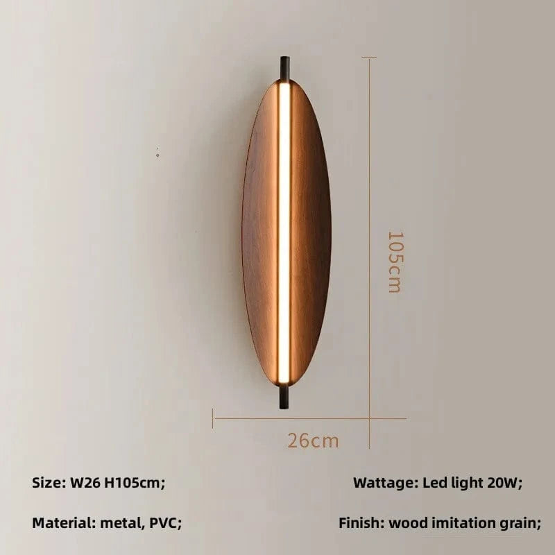 Applique Murale LED Wabi Sabi en Bois Minimaliste Japonais | Marco Lucetti Applique M / Lumière blanche 6500K