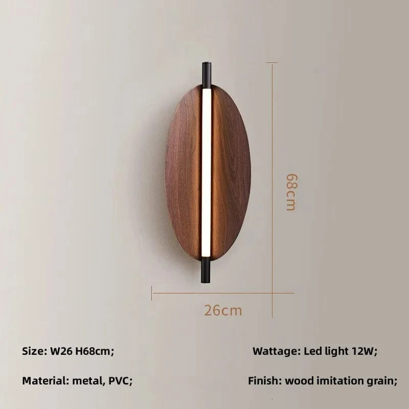 Applique Murale LED Wabi Sabi en Bois Minimaliste Japonais | Marco Lucetti Applique S / Lumière chaude 3000K