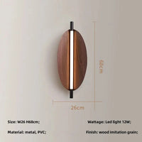 Applique Murale LED Wabi Sabi en Bois Minimaliste Japonais | Marco Lucetti Applique S / Lumière chaude 3000K