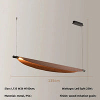 Applique Murale LED Wabi Sabi en Bois Minimaliste Japonais | Marco Lucetti Lampe à suspension L / Lumière chaude 3000K