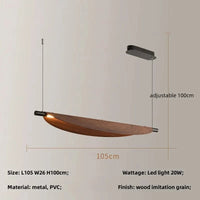 Applique Murale LED Wabi Sabi en Bois Minimaliste Japonais | Marco Lucetti Lampe à suspension M / Lumière chaude 3000K