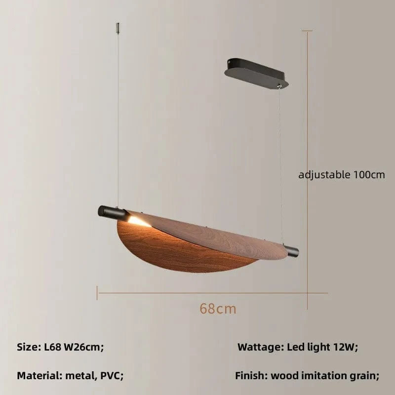 Applique Murale LED Wabi Sabi en Bois Minimaliste Japonais | Marco Lucetti Lampe à suspension S / Lumière blanche 6500K