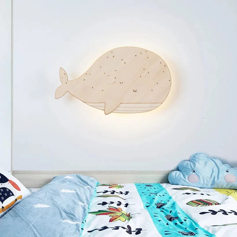 Applique murale LED "WhaleWood" pour enfants | Marco Lucetti
