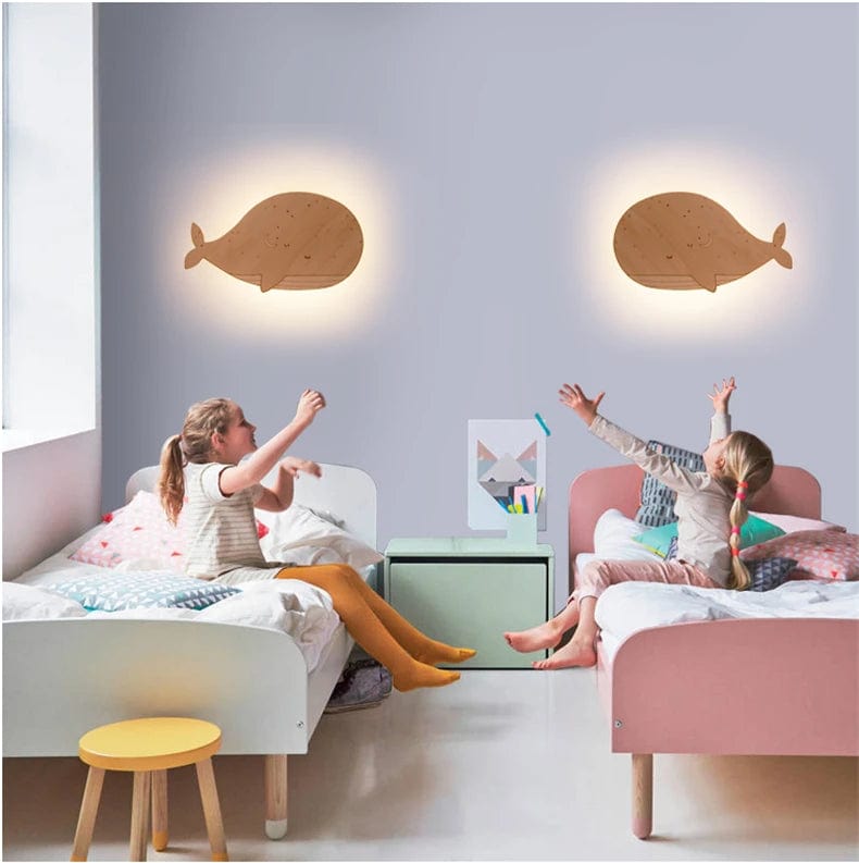 Applique murale LED "WhaleWood" pour enfants | Marco Lucetti