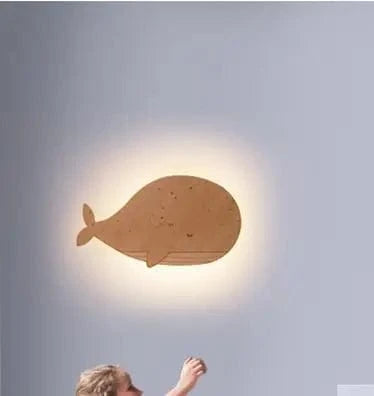Applique murale LED "WhaleWood" pour enfants | Marco Lucetti Gauche