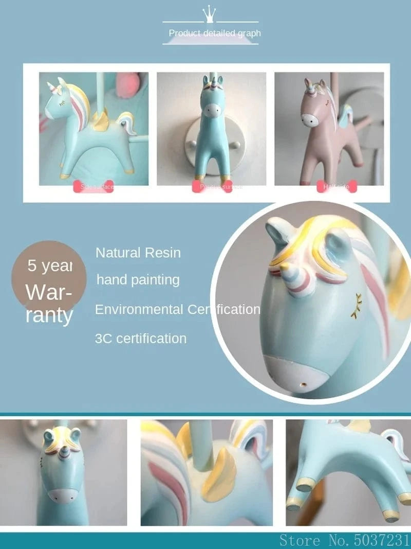 Applique Murale Licorne LED - Décor Nordique Anime | Marco Lucetti