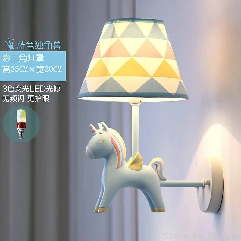 Applique Murale Licorne LED - Décor Nordique Anime | Marco Lucetti Blub B / 220v