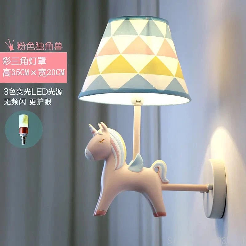 Applique Murale Licorne LED - Décor Nordique Anime | Marco Lucetti Rose B / 220v