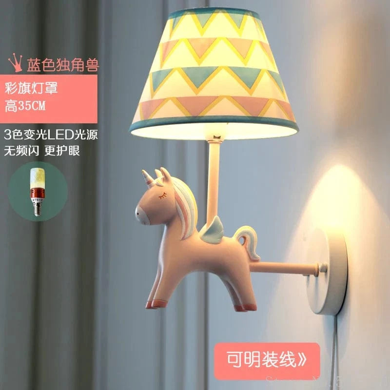 Applique Murale Licorne LED - Décor Nordique Anime | Marco Lucetti ROSE H / 220v