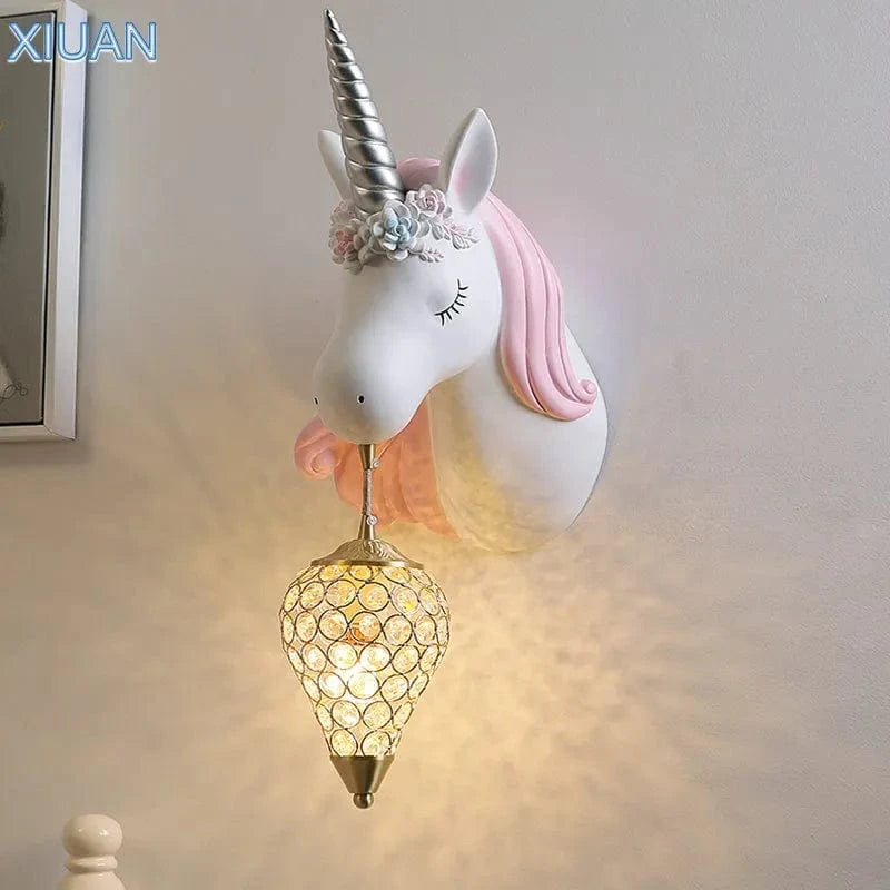 Applique murale Licorne LED pour chambre de princesse | Marco Lucetti