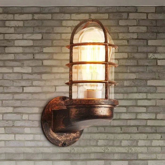 Applique murale Loft industriel extérieur/intérieur LED étanche - Rétro Verre | Marco Lucetti