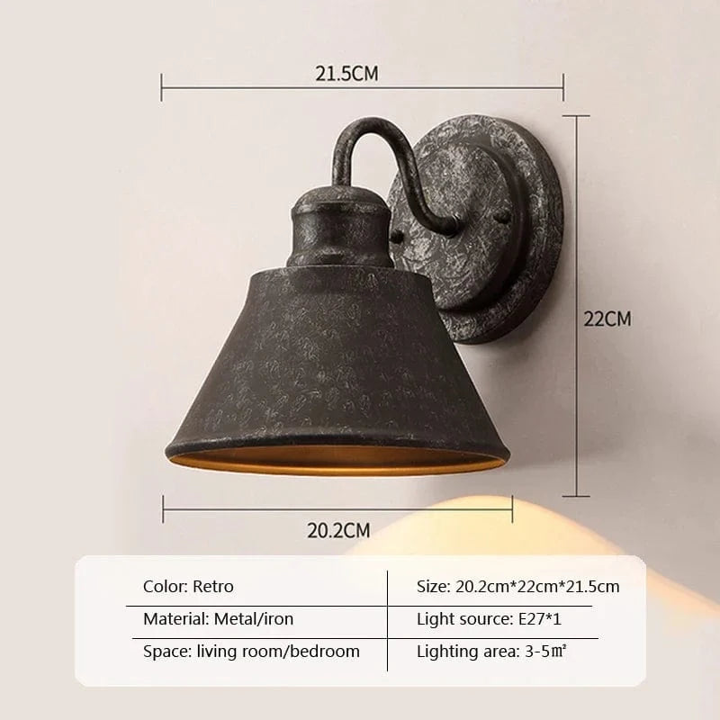 Applique murale Loft Vintage pour jardin et extérieur | Marco Lucetti Avec ampoule