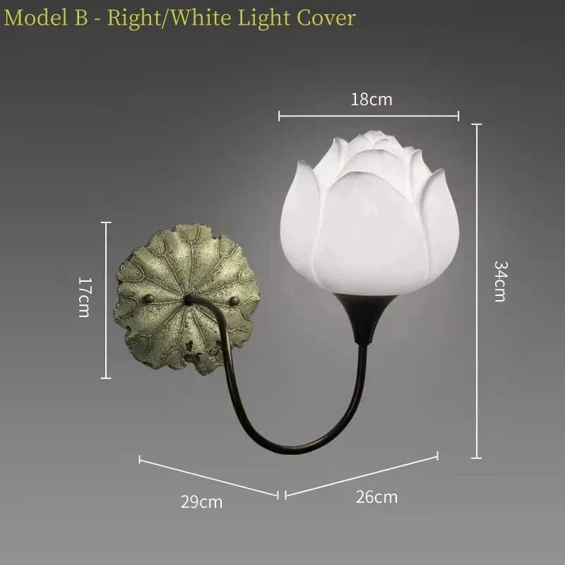 Applique murale Lotus Led. | Marco Lucetti Style B droit blanc