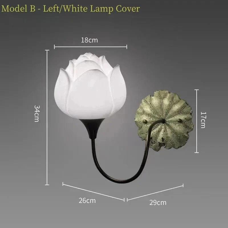 Applique murale Lotus Led. | Marco Lucetti Style B gauche blanc