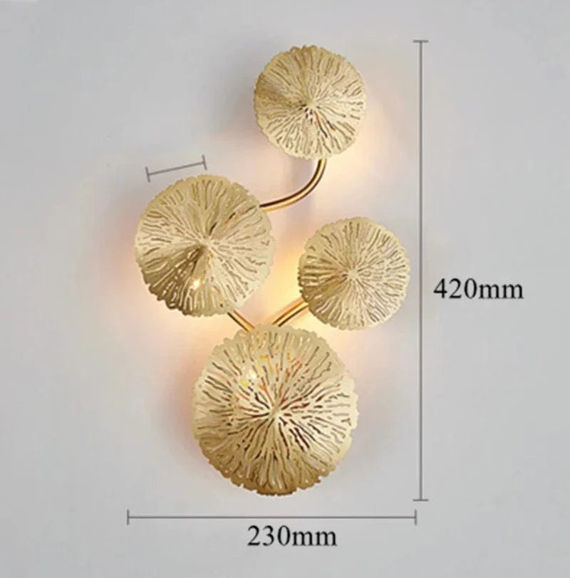 Applique murale Lotus moderne | Marco Lucetti 4 lumières / Blanc chaud (2700-3500K)