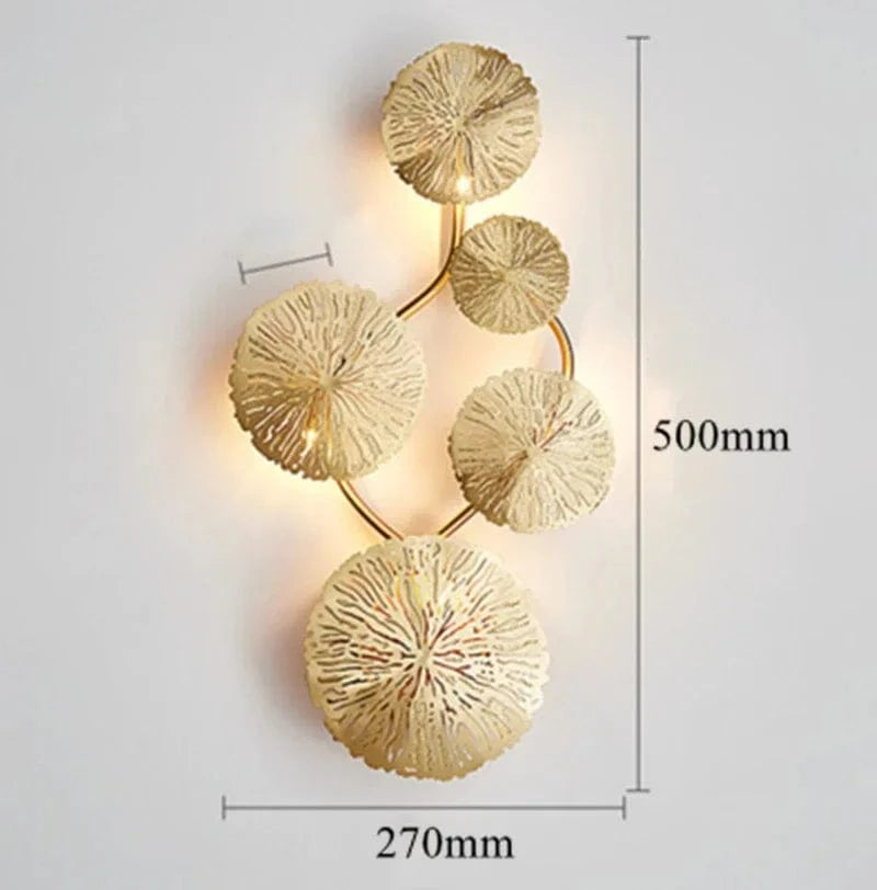 Applique murale Lotus moderne | Marco Lucetti 5 lumières / Blanc chaud (2700-3500K)