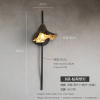 Applique murale Lotus Zen en laiton. | Marco Lucetti BW21E26H80CM / Blanc chaud (2700-3500K) / 5W